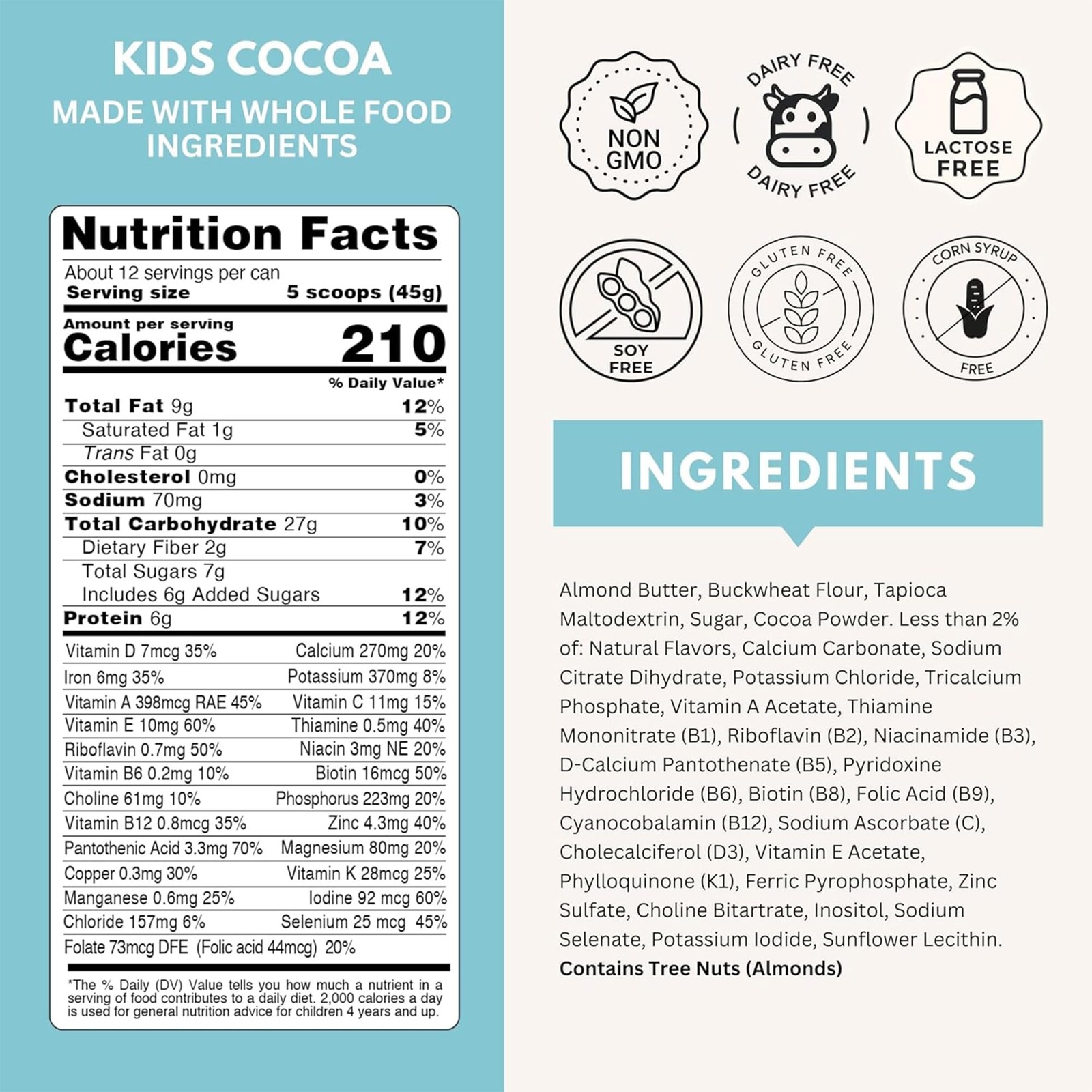 ELSE NUTRITION Plant-Based Protein Shake Powder for Kids Ages 2-13 – Chocolat…