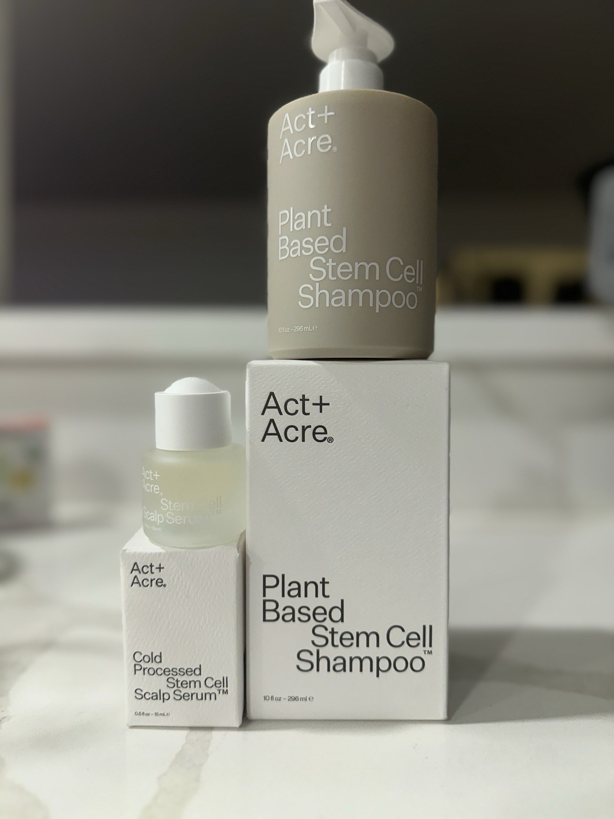 Act+Acre Plant Based Stem Cell Shampoo Liquid 10 fl oz / 296 mL Unisex and serum