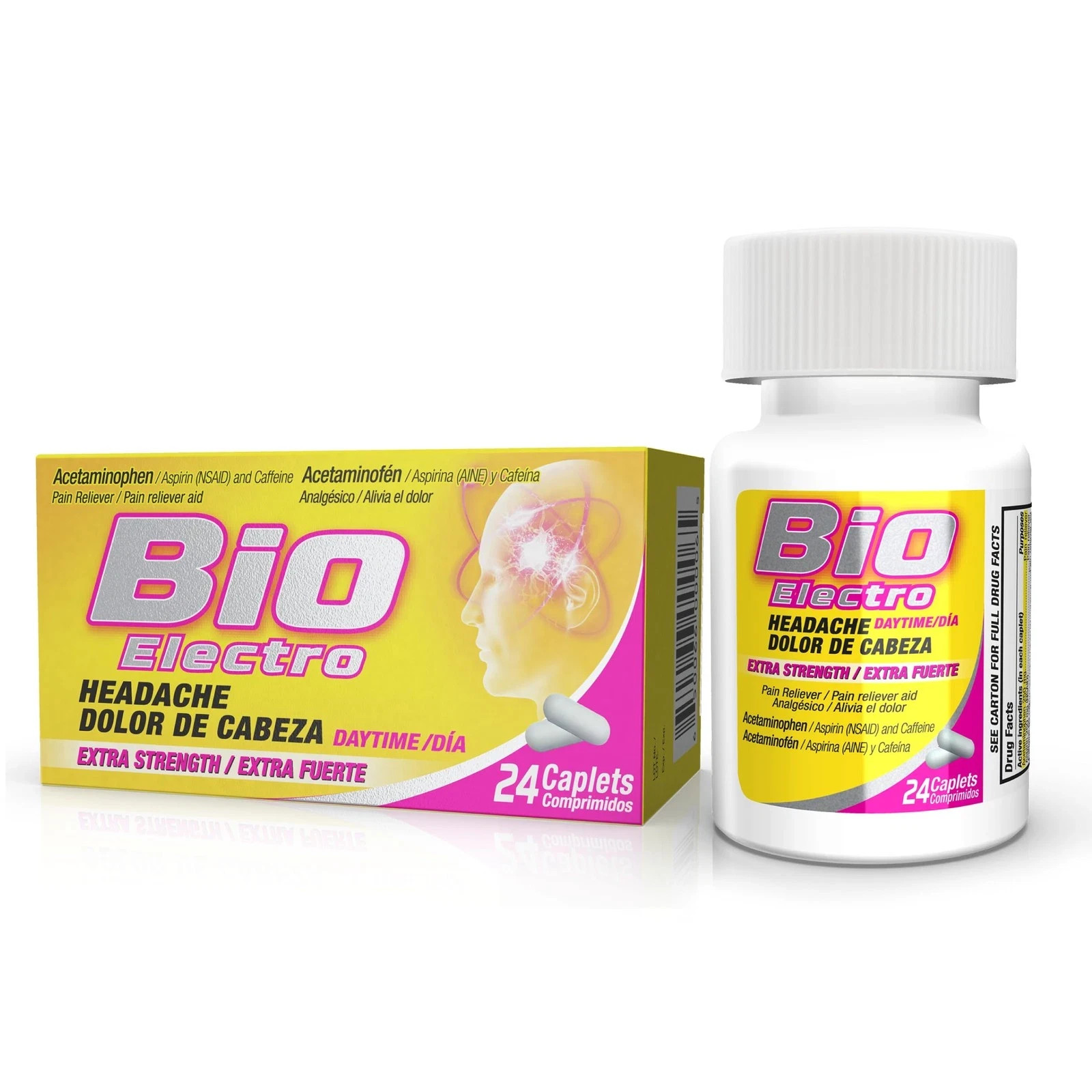 BioElectro Extra Strength Pain & Headache Relief 24 Count (Pack of 1)