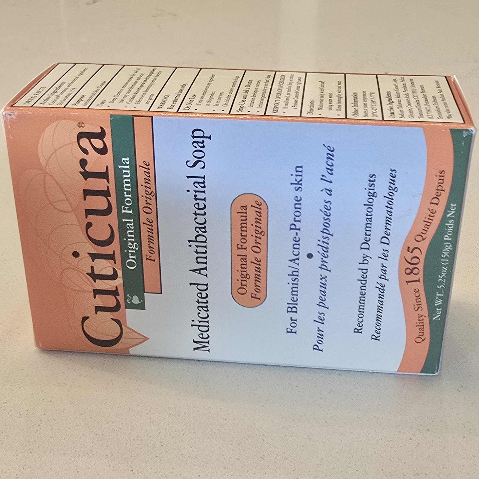 Vtg 5.2oz. Cuticura Soap Origional Formula Medicated Soap Acne Antibacterial