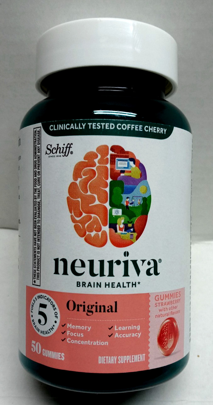 Neuriva Original Memory Brain Health Focus Dietary Supplement 50 Gummy 09/26 NEW