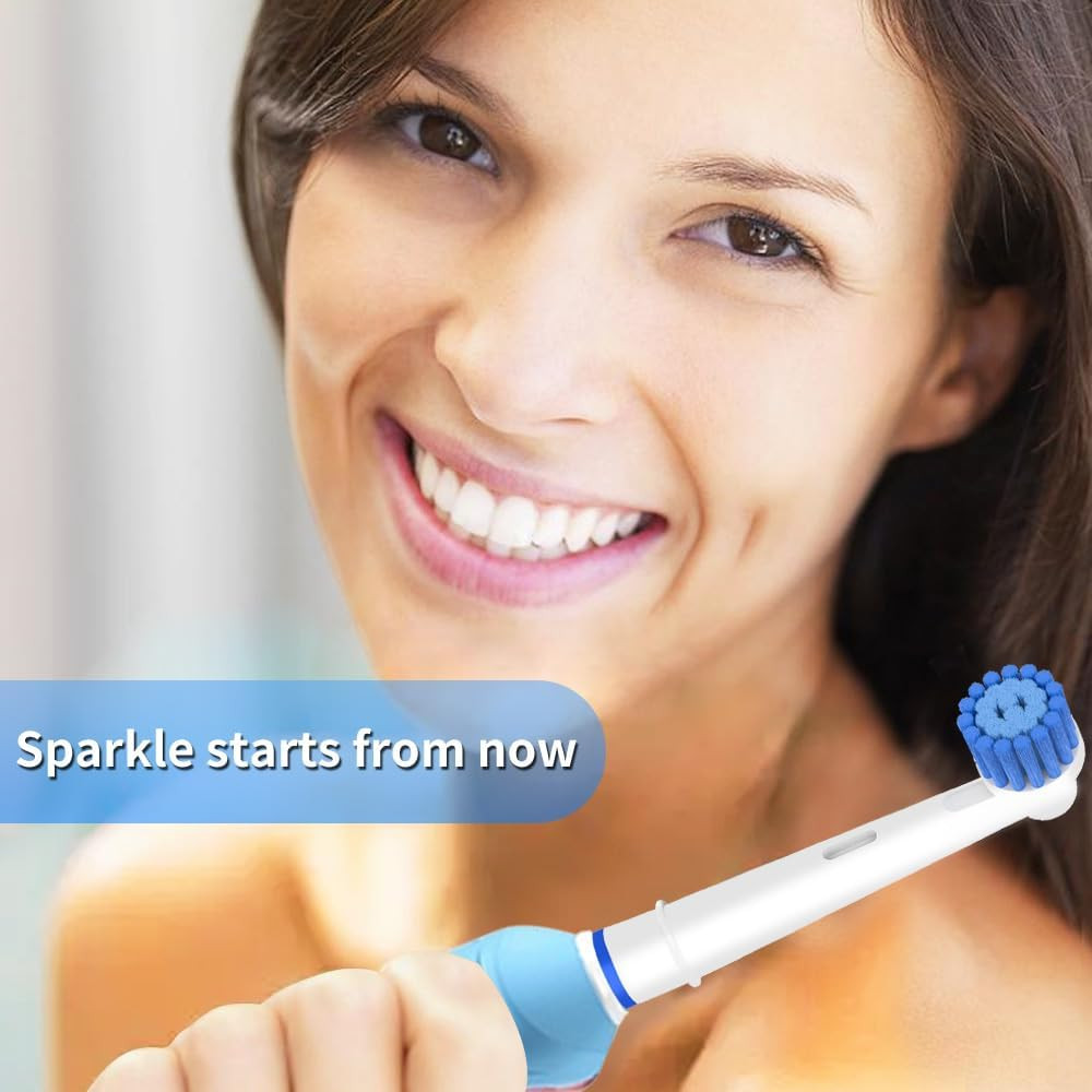 8 Pack Sensitive Gum Care Replacement Brush Heads Compatible with Oral B Braun E