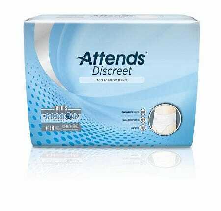 Attends Discreet Adult Absorbent Underwear, Large / X-Large, Bag of 18