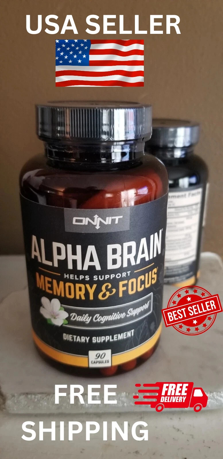New Sealed Onnit Labs Alpha Brain Memory & Focus – 90 Caps 2027