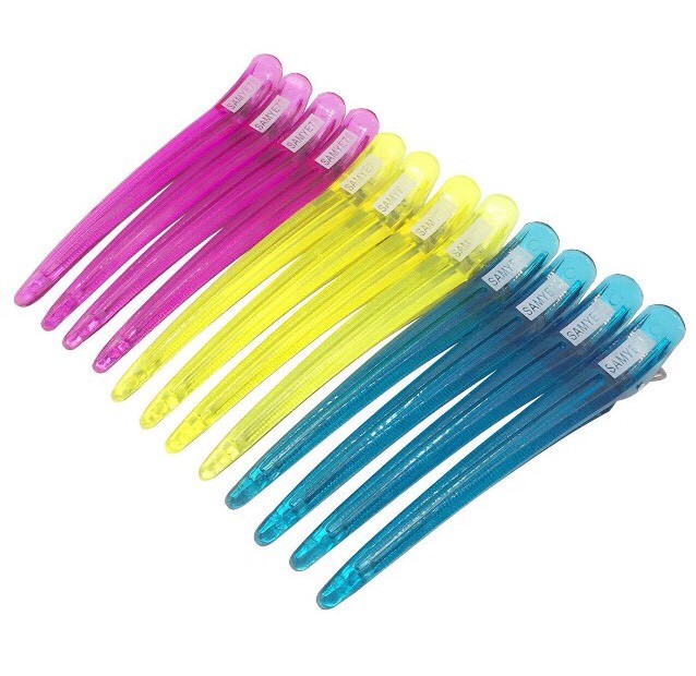 12pcs Transparent Sectioning Duckbill Hair Clips Styling Hairdressing