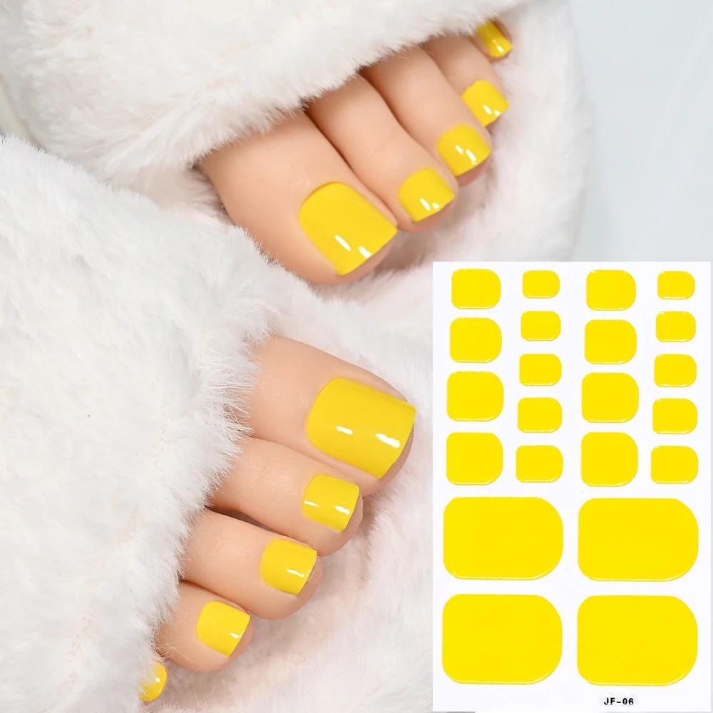 Full Size Nail Wraps Stickers Polish Toe Manicure Art Self Stick Decor 3D Decals