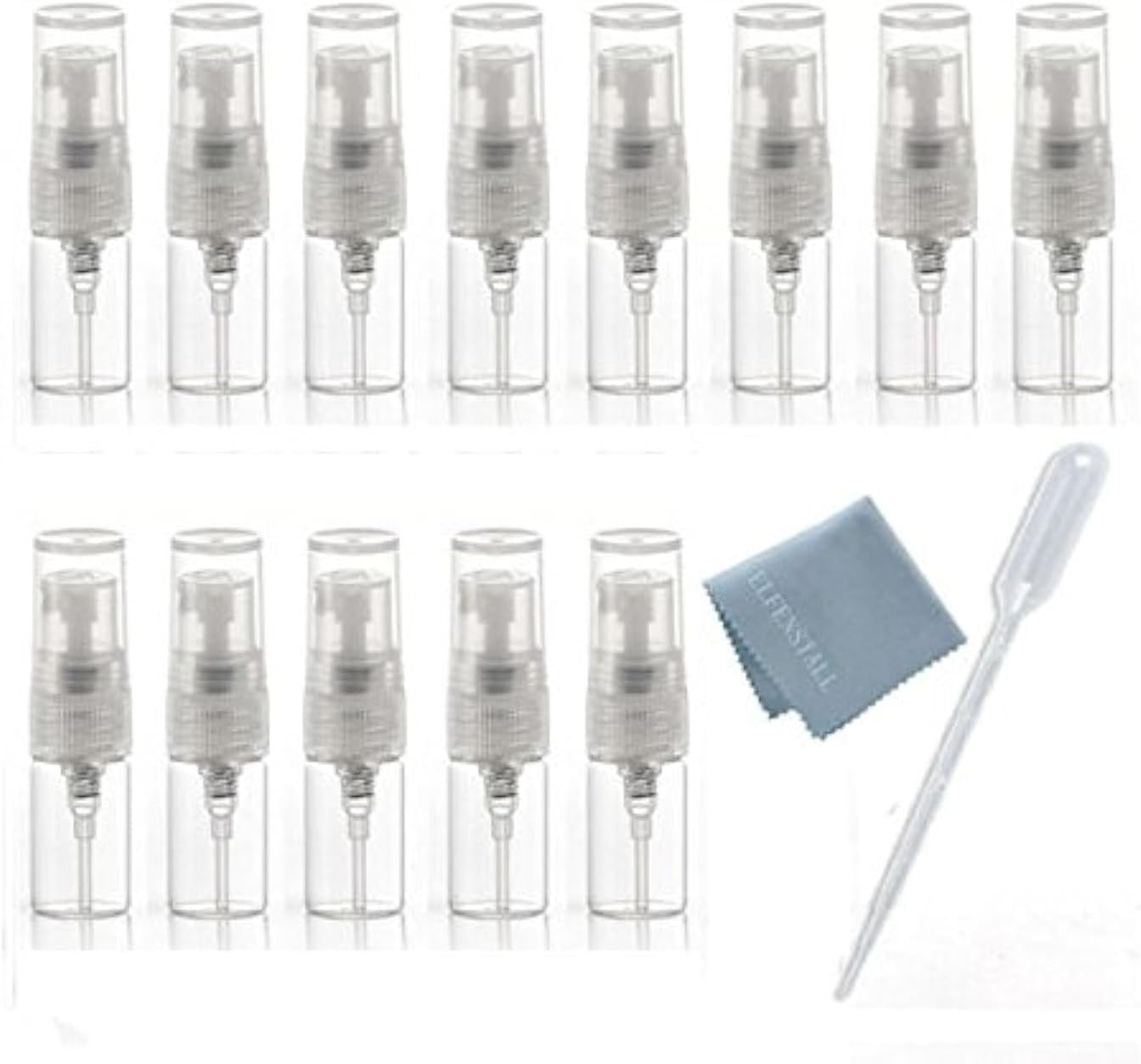 – 10Pcs Mini Clear 2Ml 5/8 Dram Fine Mist Atomizer Vial Glass Bottle Spray Refil
