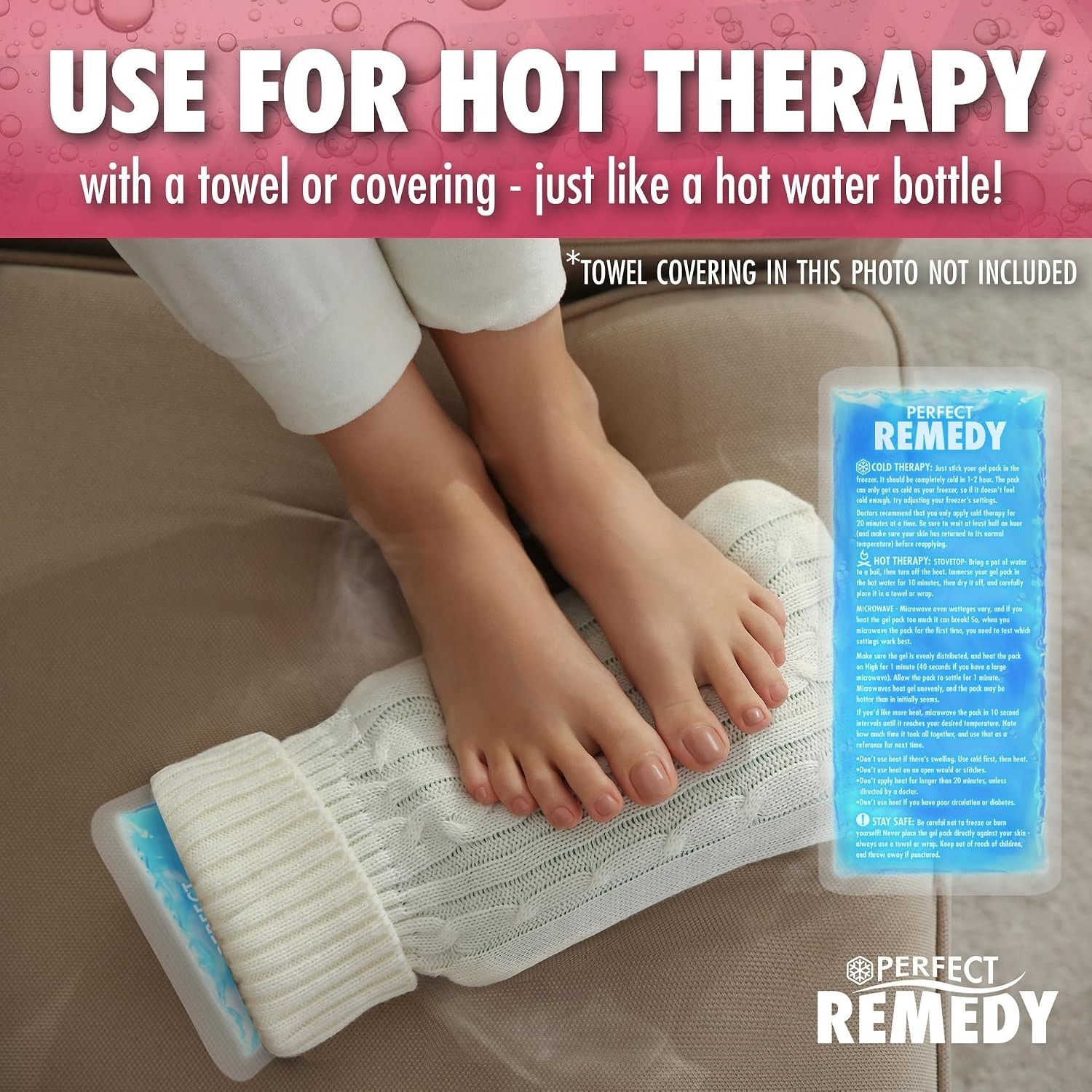 Reusable Gel Ice Pack for Targeted Pain Relief – Flexible Hot & Cold Therapy