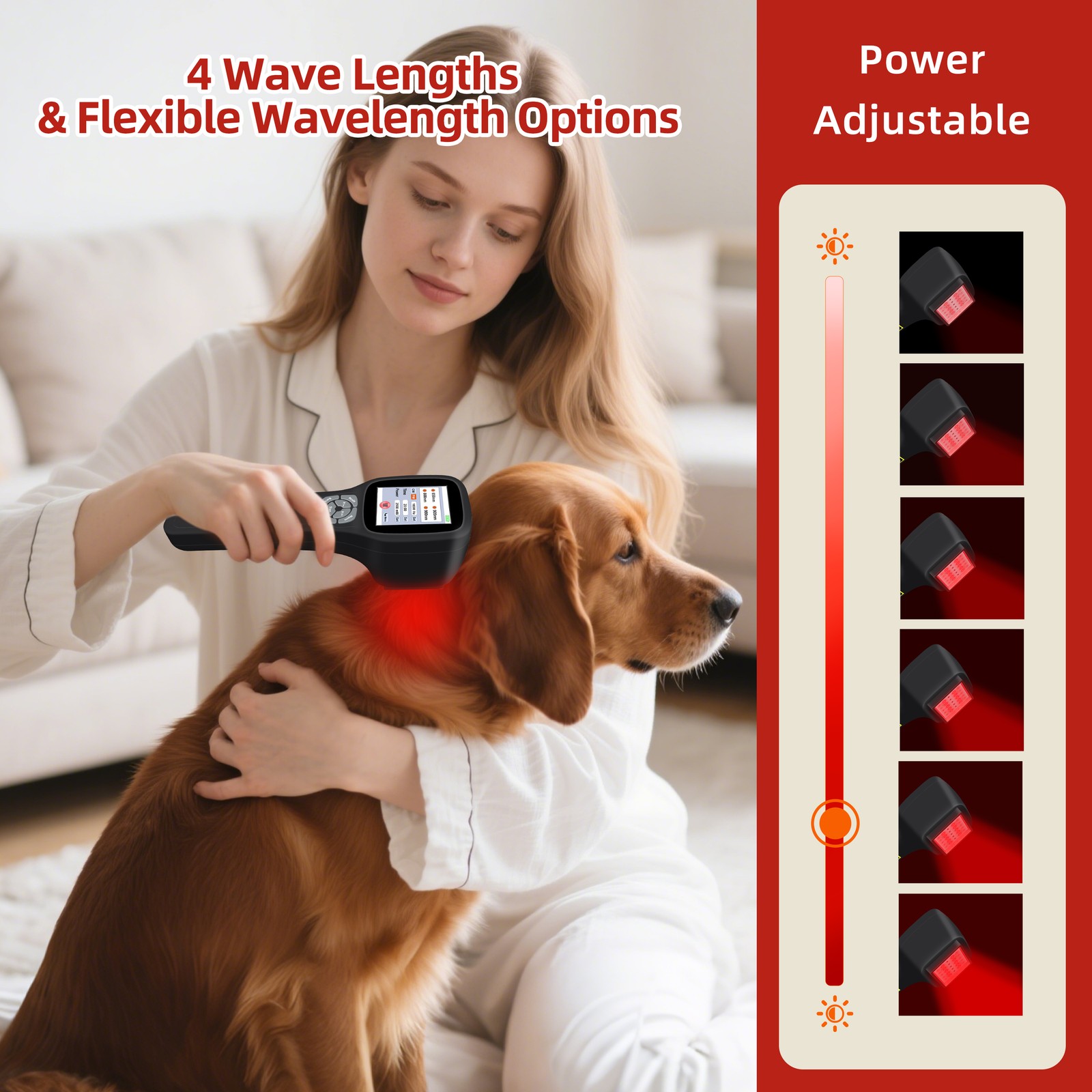 25 Diodes 2500mW Fourwave Laser Therapy Device for Sports Recovery Pain Relief