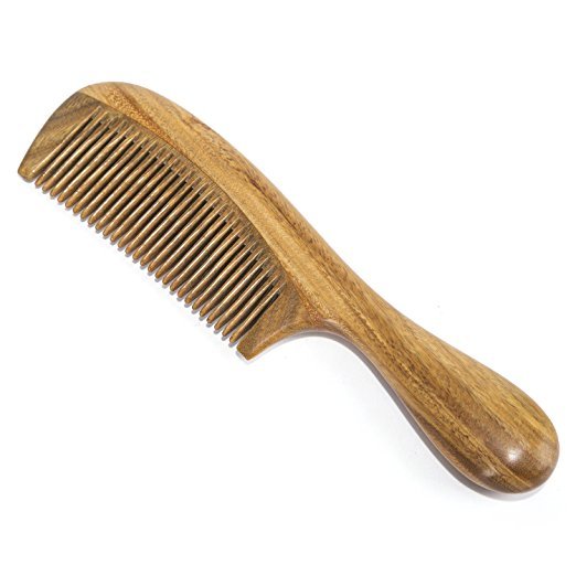 Green Sandalwood Peach Wood Comb Anti-Static Pocket Gift Beard Comb Hair