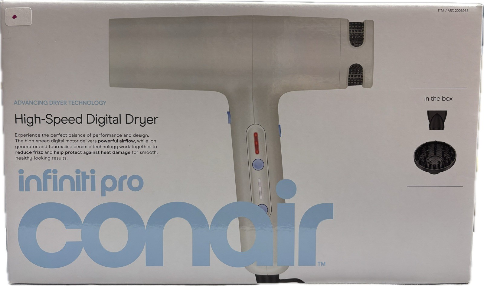 InfinitiPRO by Conair High-Speed Digital Dryer Hairdryer Lightweight Fast Dry￼