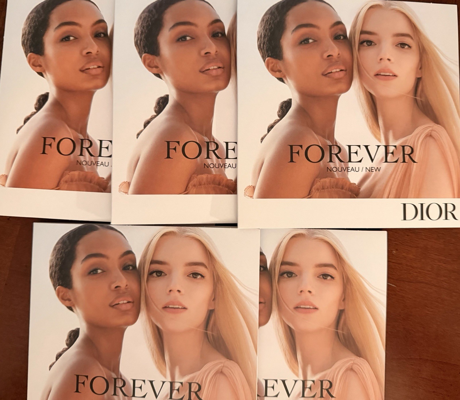 Dior Forever Skin Corrector Concealer Samples Lot Of 5 Cards Each W/ 9 Bubbles