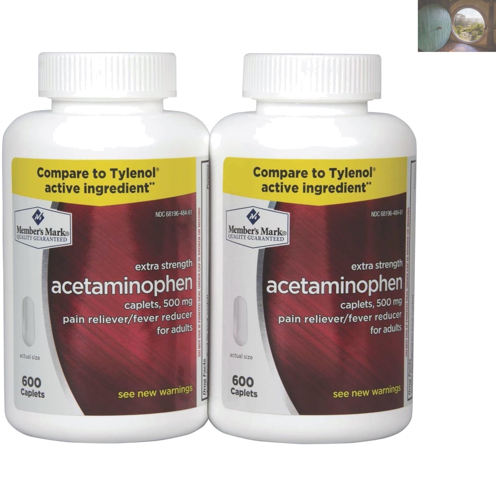 Member’s Mark 500mg Acetaminophen – 1200 Caplets, Fever Reducer & Pain Relief