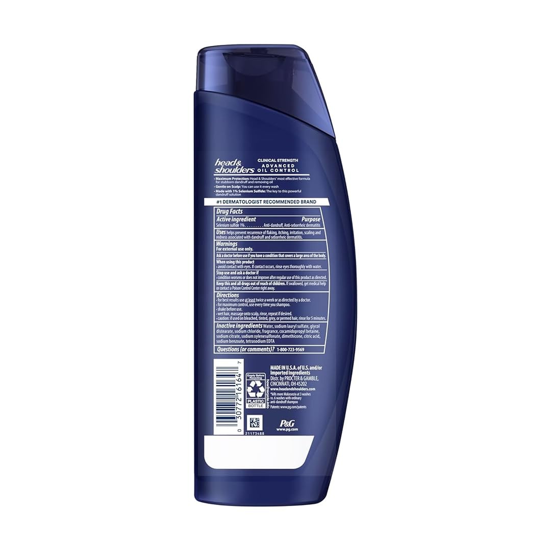 Head & Shoulders Maximum Dandruff Shampoo, Clinical Advanced Oil Control, 13.5oz