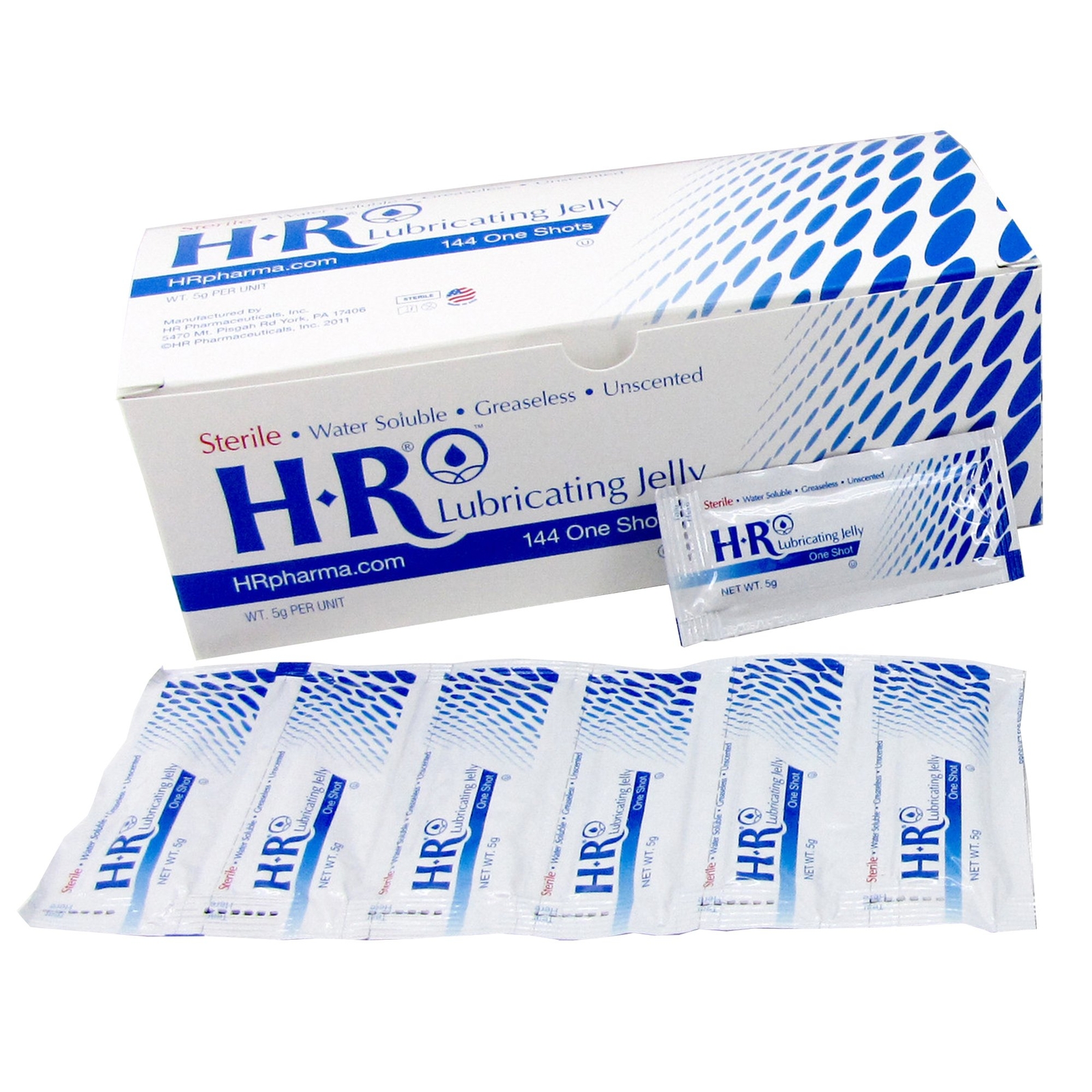 HR One Shot Lubricating Jelly Sterile 5 Gram Individual Packet 864 per Case 209