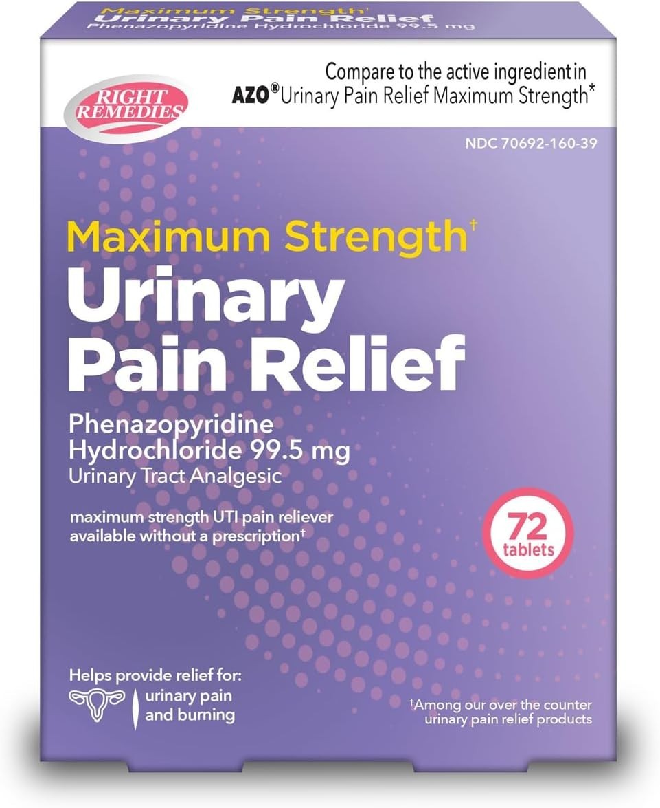 DG Urinary Pain Relief Fast Acting UTI Relief Bladder Tablets 72 Count. EXP 5/28