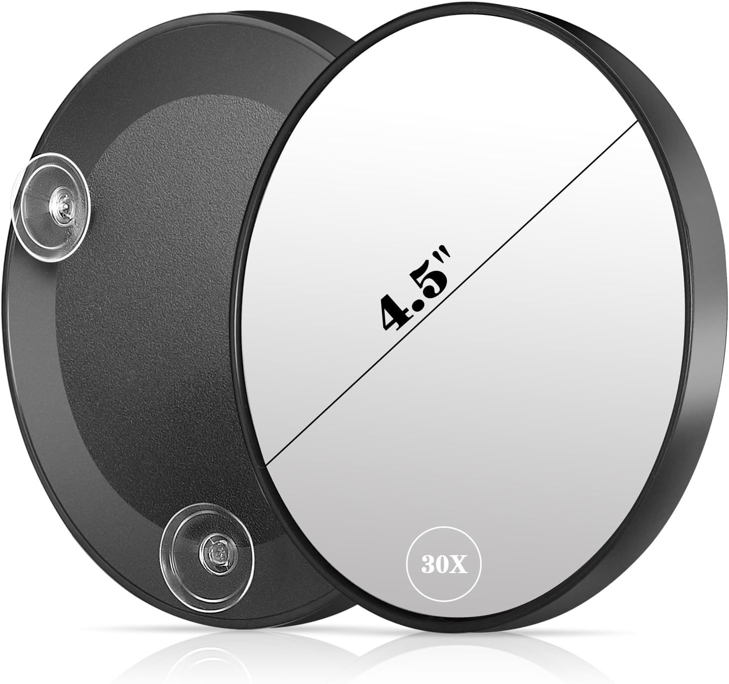 30X Magnifying Mirror 4.5IN round 30X Travel Magnified Mirror with 3 Suction Cu