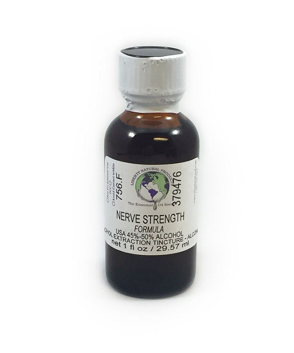 Nerve Strength Formula Herbal Tincture, 1 fl oz – Calm Blend Oatstraw & Skullcap