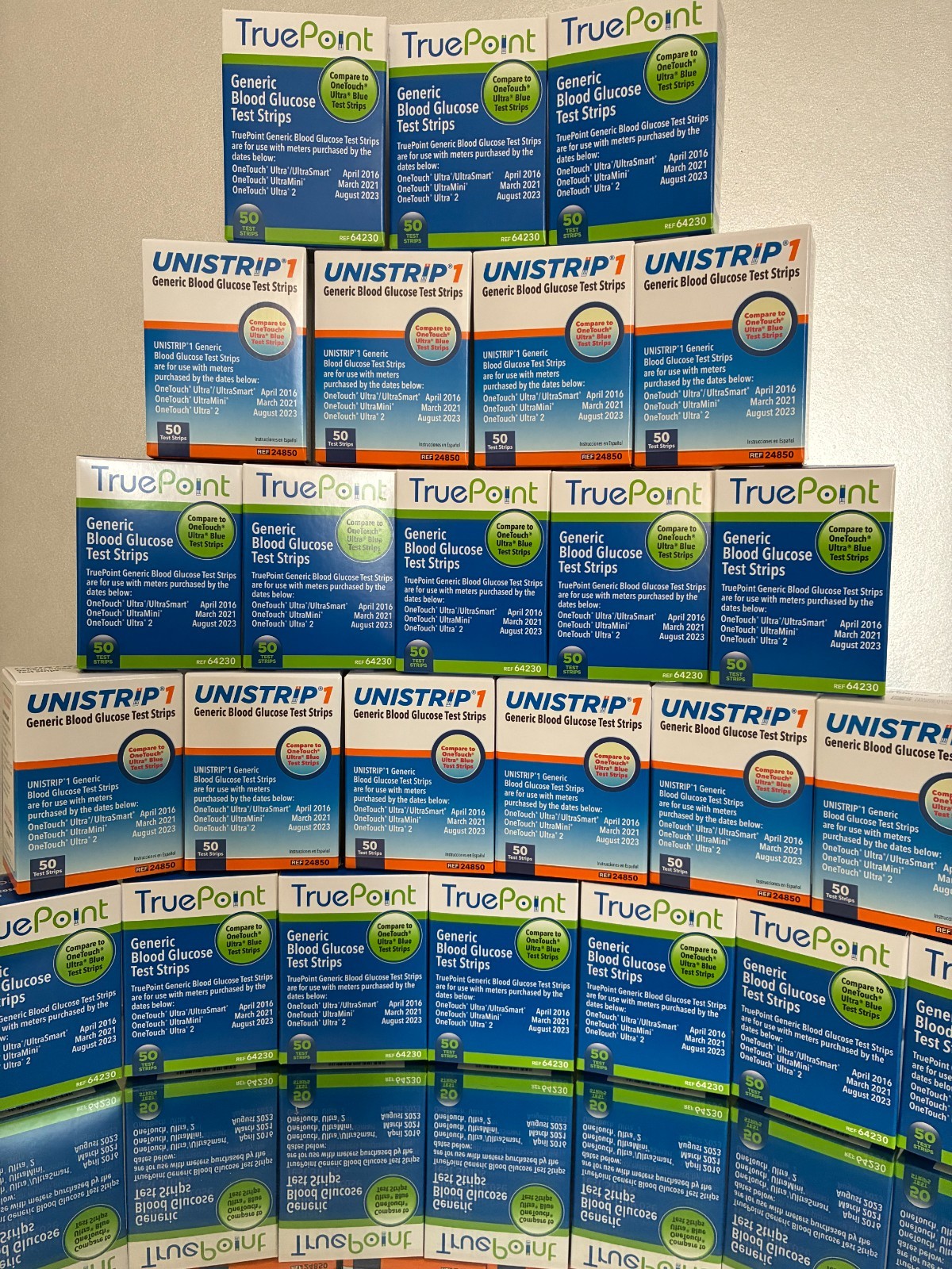True Point – Unistrip Blood Glucose Strips – 1200 Count – Generic For One Touch