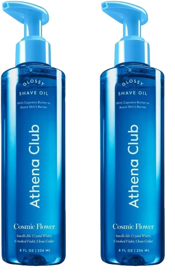 Athena Club Shave Oil for Women, Cosmic Flower Scent, 8 fl oz, Pack of 2