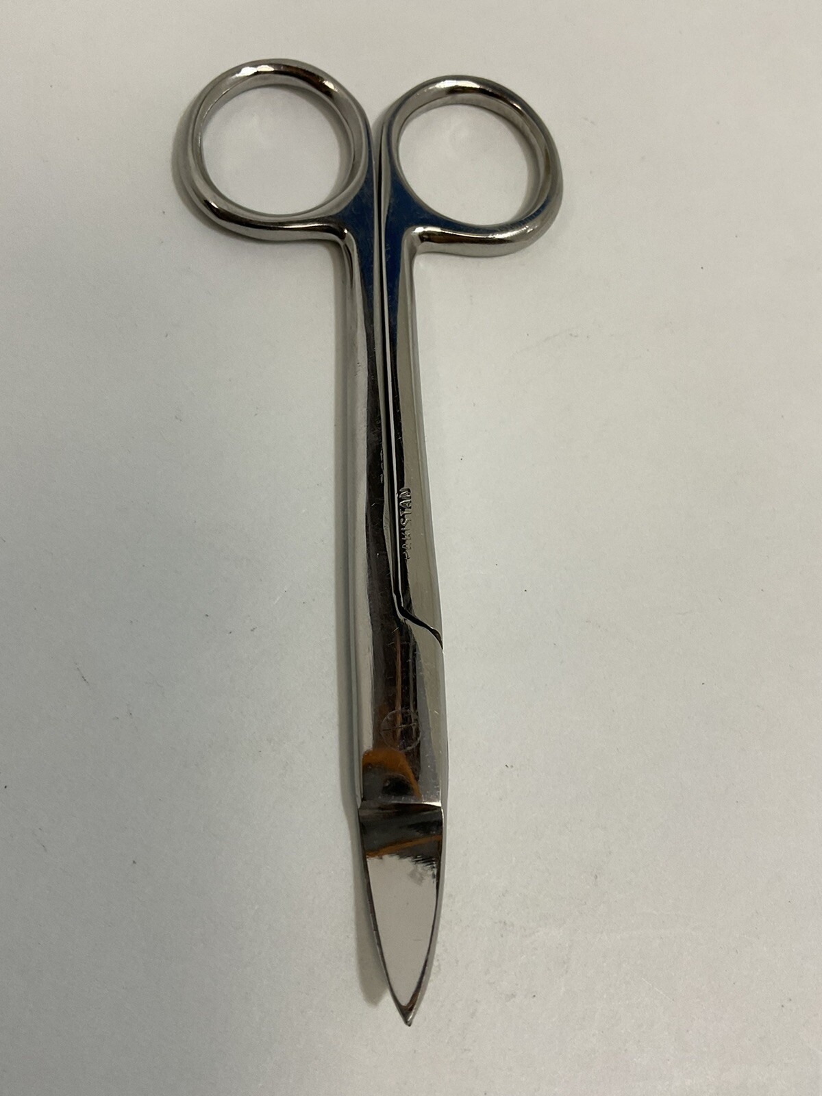 Vintage Pakistan Serrated Edge Curved Tip Toe Nail Scissors RecycledFashionShop
