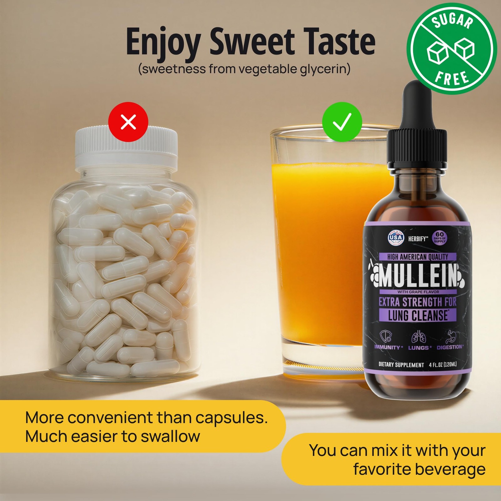Mullein Drops – Lung Cleanse – Leaf Extract – Powerful Mullein for Immune Sup…