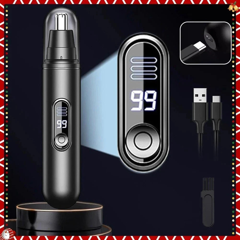 Electric Nose & Ear Hair Clipper- USB Rechargeable With LED Screen for Men Women