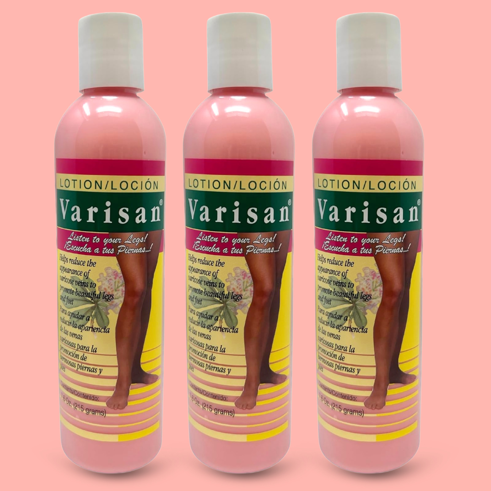 Menper Varisan Leg Care Lotion with Herbal Extracts – 7.6 fl oz (3-Pack)