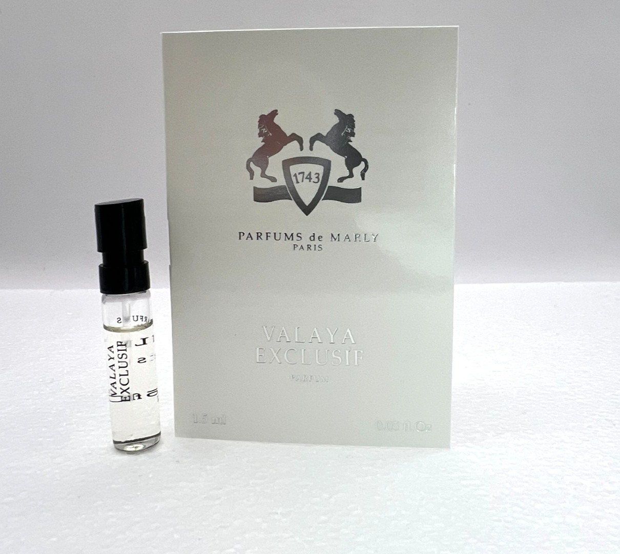 PDM Parfums De Marly VALAYA EXCLUSIF PARFUM Official Carded Sample 1.5ml NEW!!