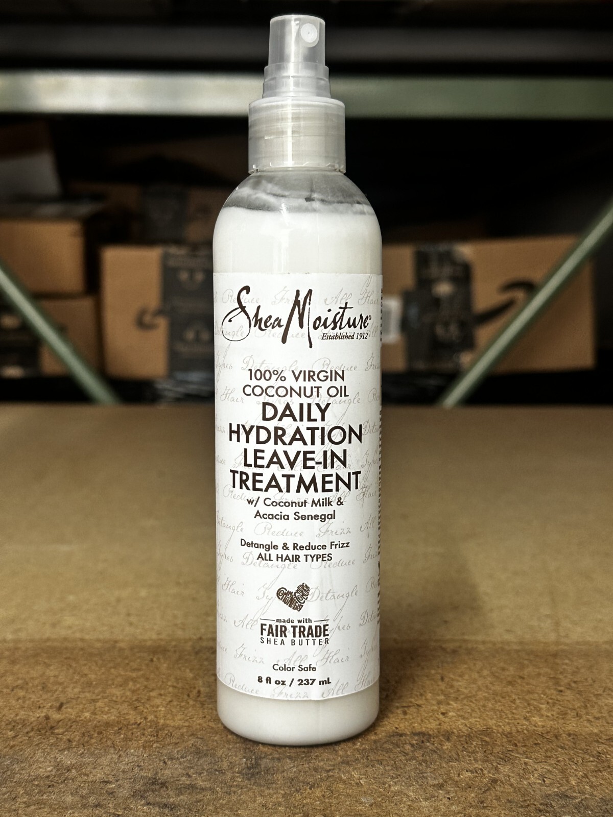 Shea Moisture 100 Percent Virgin Coconut Oil Leave-In Treatment, 8 Oz NO CAP