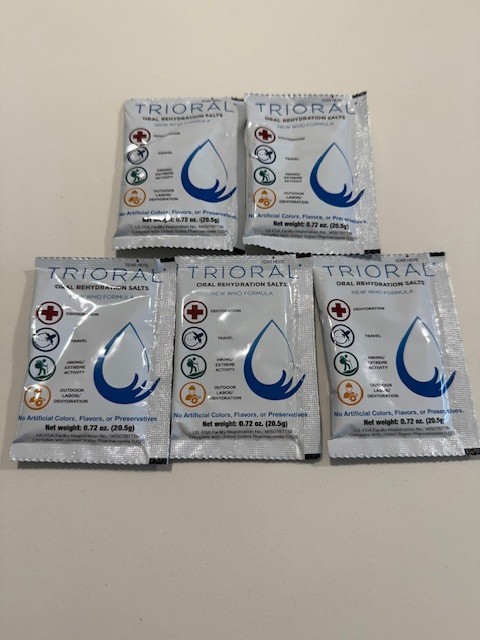 TRIORAL Oral Rehydration Salts Packets Electrolytes EXP 11/2026 Travel Hiking