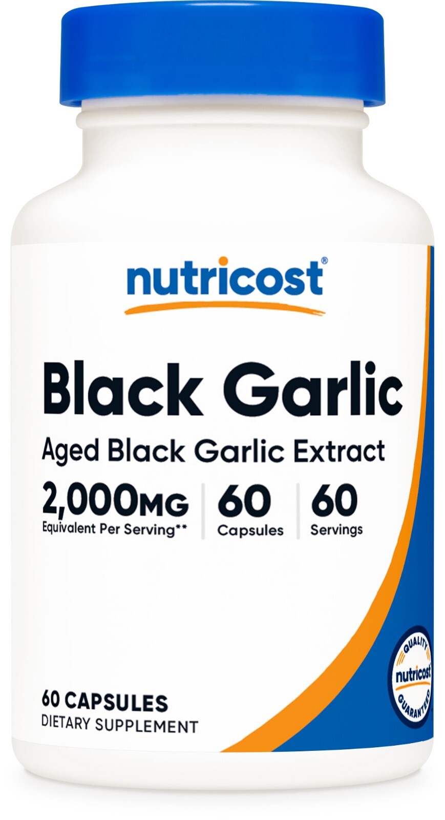 Nutricost Black Garlic (2,000 mg Equivalent) 60 Capsules – Aged Black Garlic