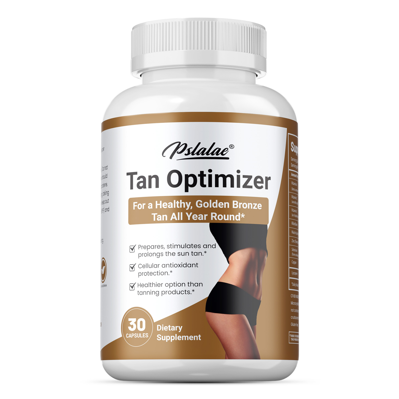 Tan Optimizer – Vitamin A – Promotes Skin Health and Immune Support, Natural Tan