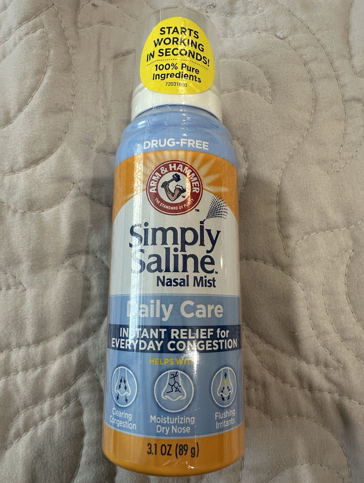 Simply Saline Daily Care Nasal Mist Nasal Spray Drug-Free 3.1 oz Exp 2026-11-18