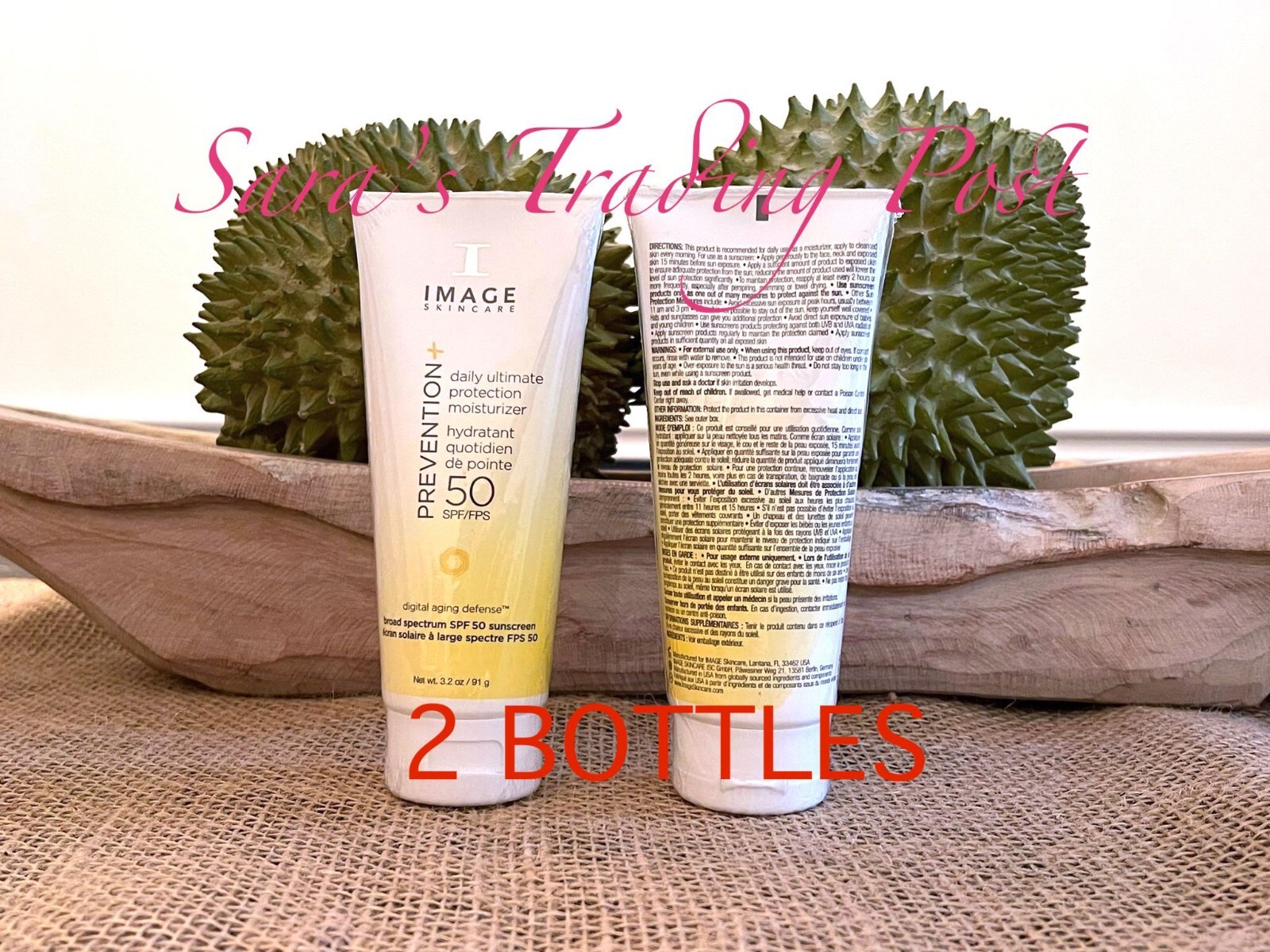 2x I IMAGE PREVENTION+ SPF 50 Daily Ultimate Protection Moisturizer 3.2oz/91g+🎁