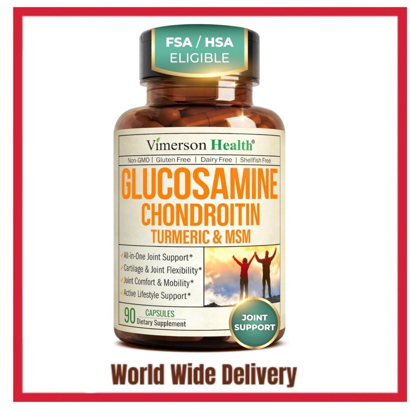Glu Cosamine chondroitin MSM Male Female Joint Support Supplement 90 capsules-