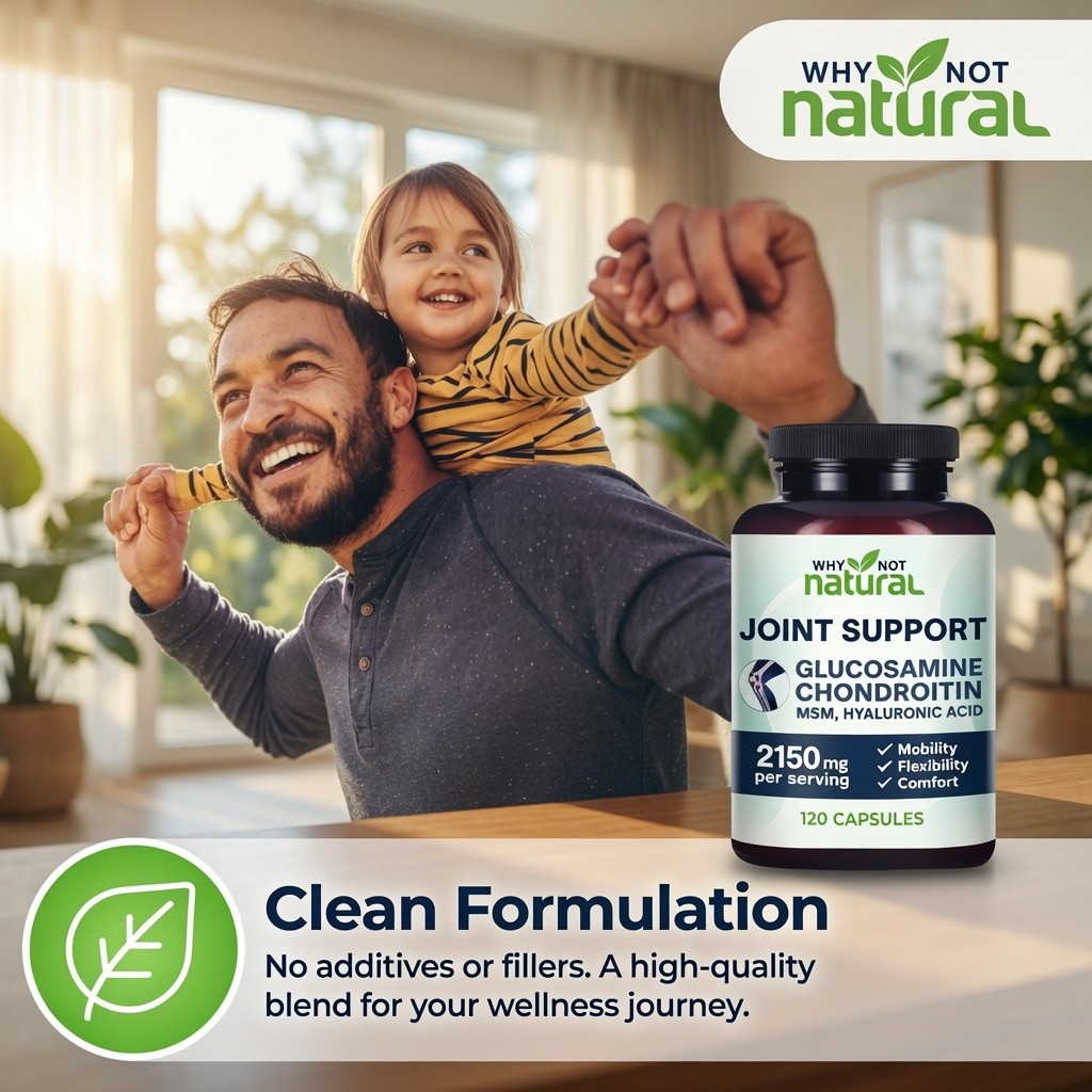 Why Not Natural Joint Support Capsules 120 Ct with Glucosamine Chondroitin MSM