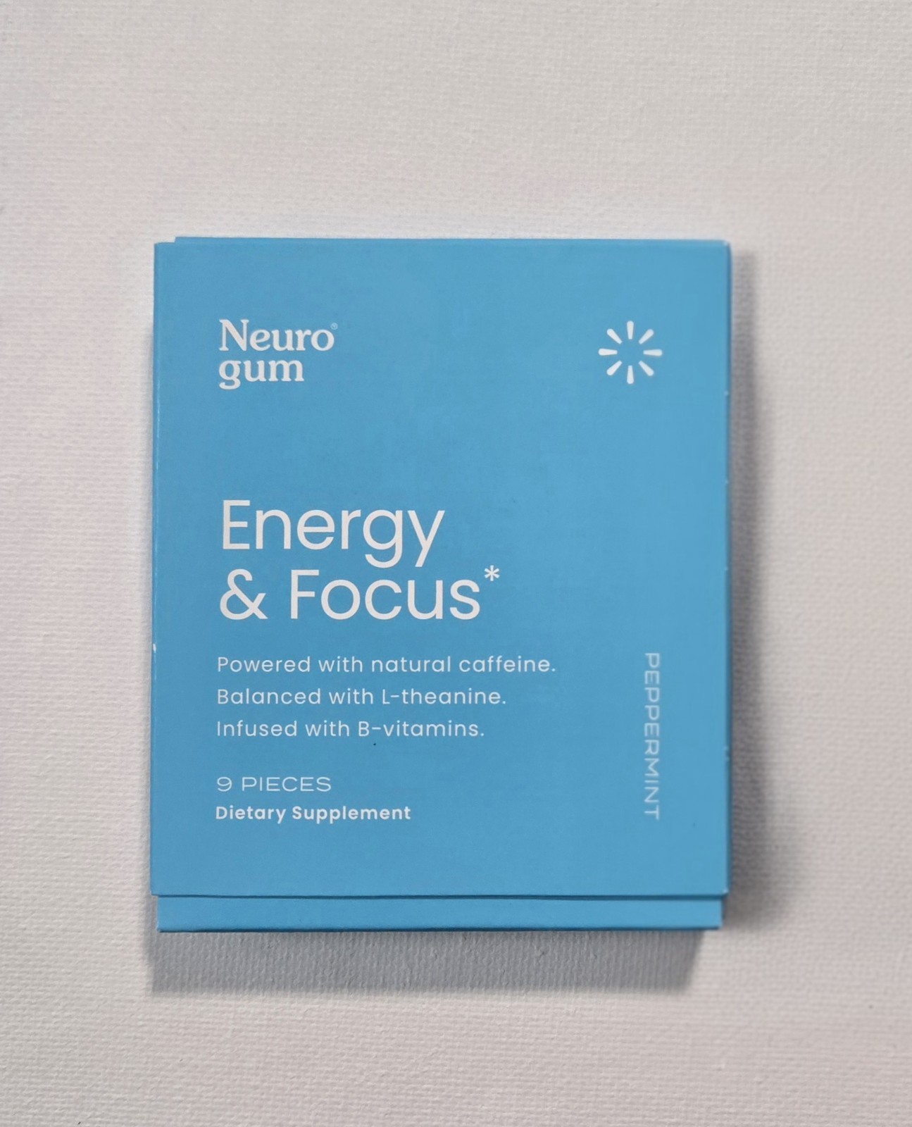 Neuro Gum L-theanine B-12 Nootropics Caffeine 1pk 9 pcs Boost Energy & Focus