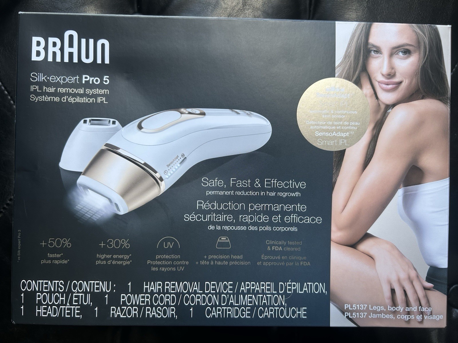 Braun Silk-Expert Pro 5 PL5137 IPL Permanent Hair Removal Device Open Box