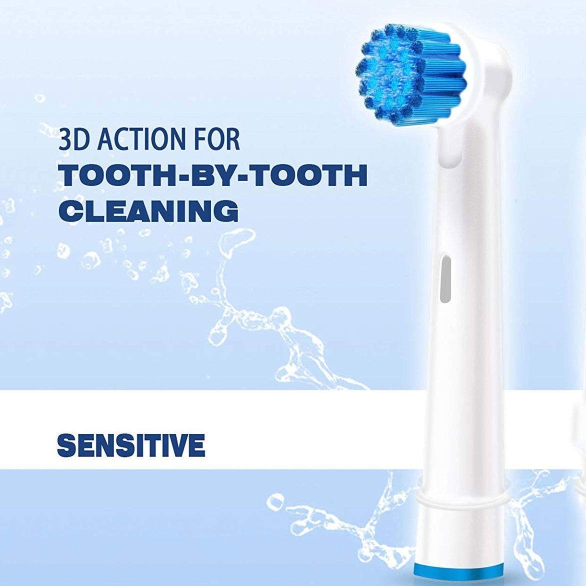 Sensitive Toothbrush Heads Compatible with Braun Oral-B Electric Toothbrush – 4