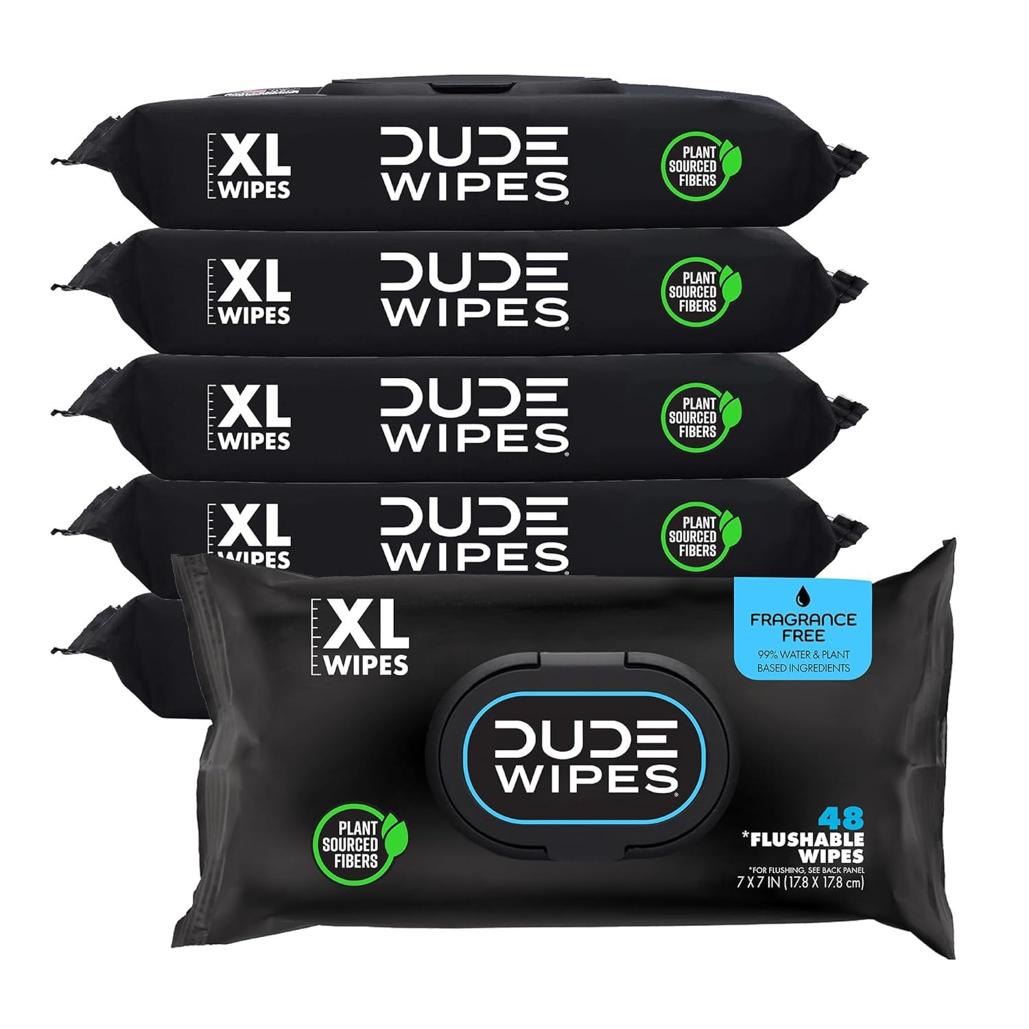 Wipes – Flushable Wipes – 6 Pack, 288 Wipes – Unscented Extra-Large Adult Wet Wi