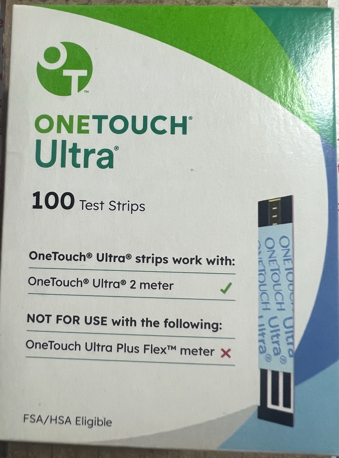 Onetouch Ultra 100ct Test Strips-Exp 09/2026
