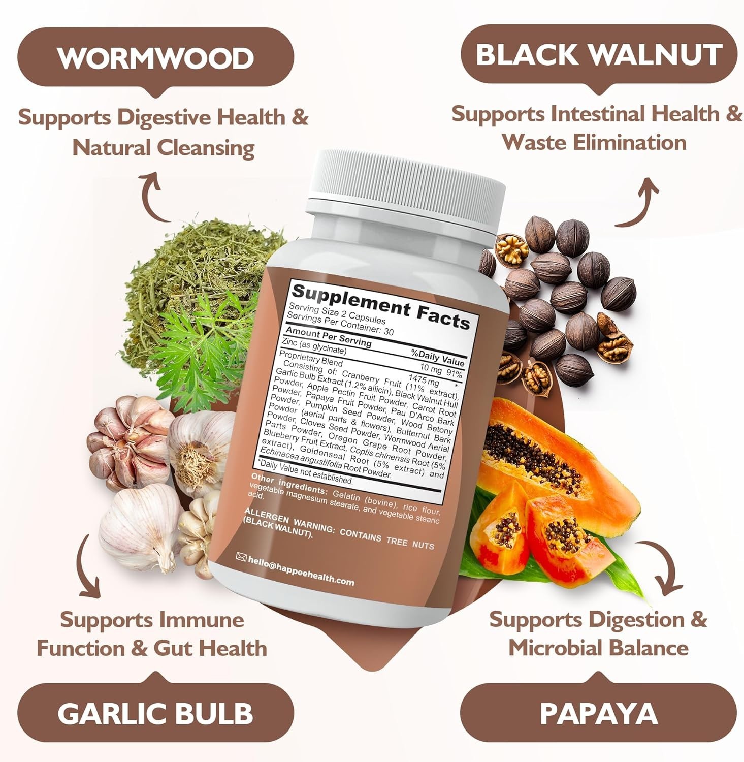 ParaComplex Intestinal Guard for Humans with Wormwood Black Walnut Cloves Gar…