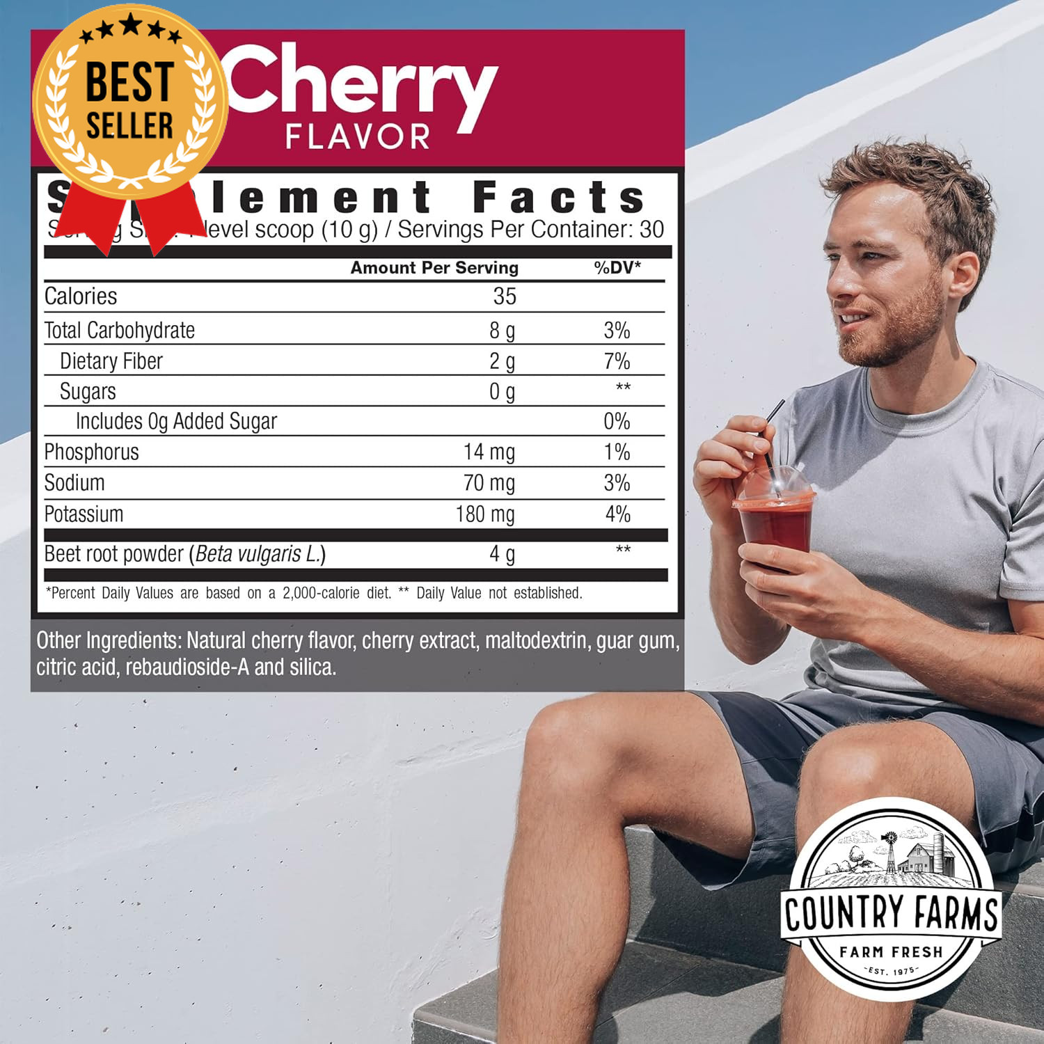 Beet Root Powder Supplement 30 Servings Nitric Oxide Booster Energy Circulation