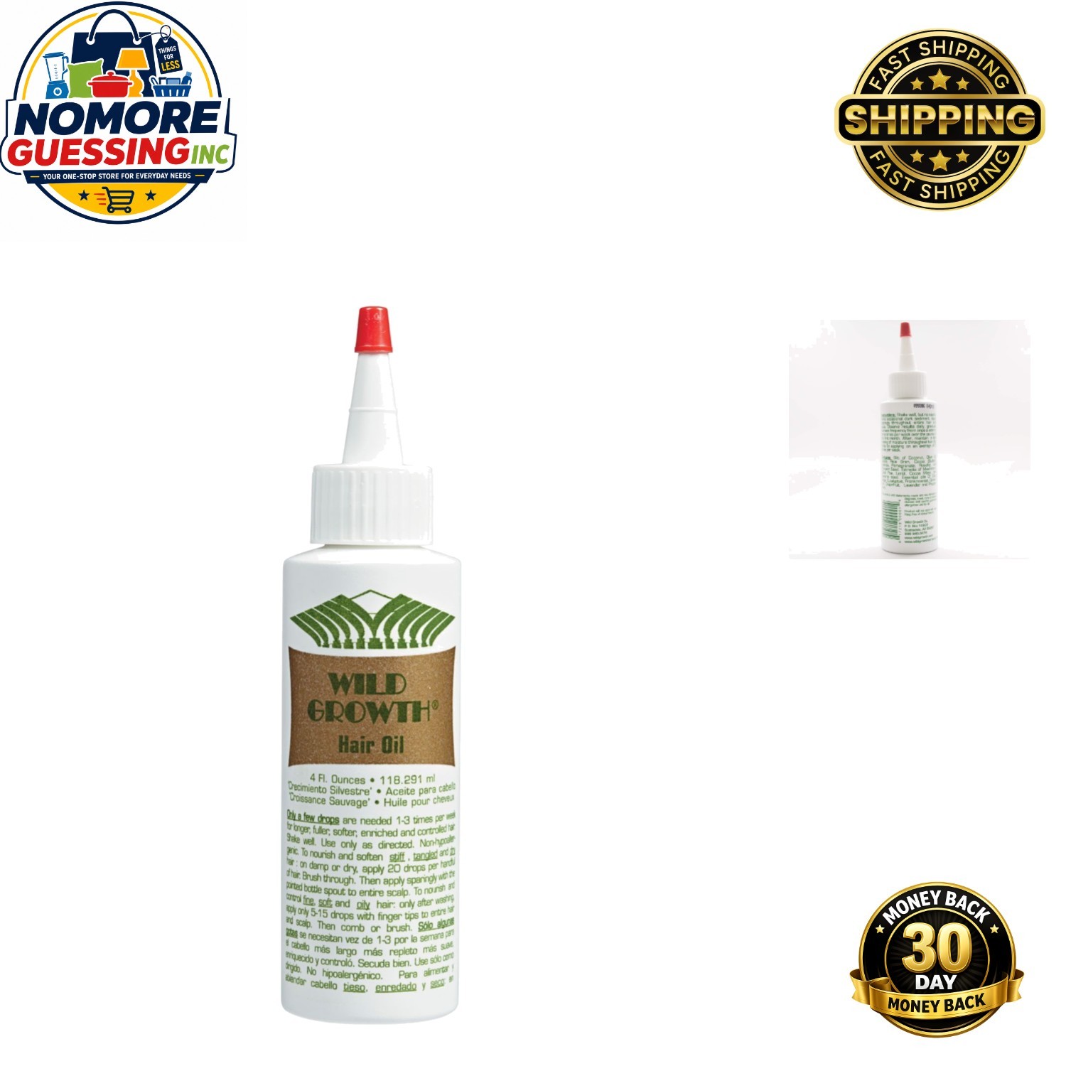 Eucalyptus & Peppermint Hair Oil 4 Oz – Silicone-Free for Healthy Hair Growth