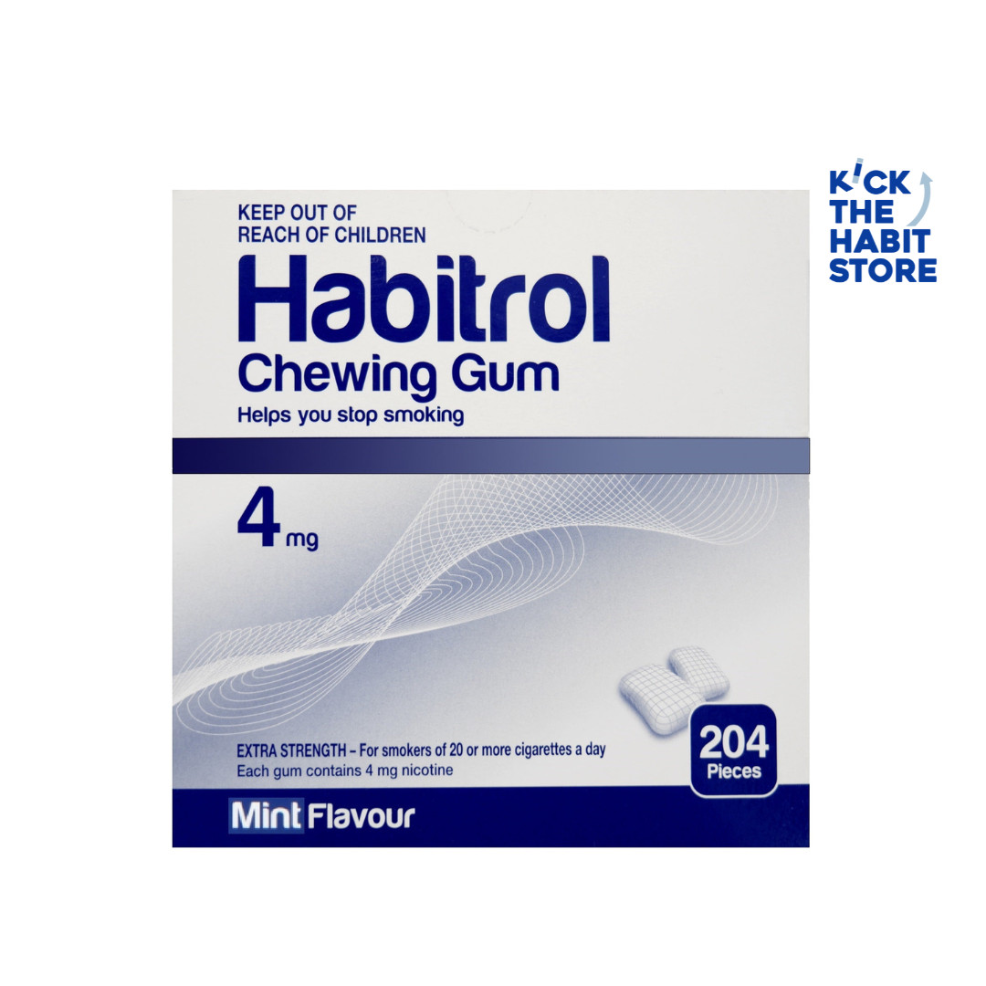 Habitrol Gum 4mg Mint 204 Pieces 1 Box – Sugar Free – Nicotine Quit Smoking Now