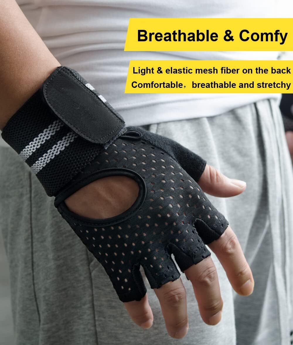 Workout Gloves Weight Lifting Gloves With Wrist Support Gym Fitness Men & Women