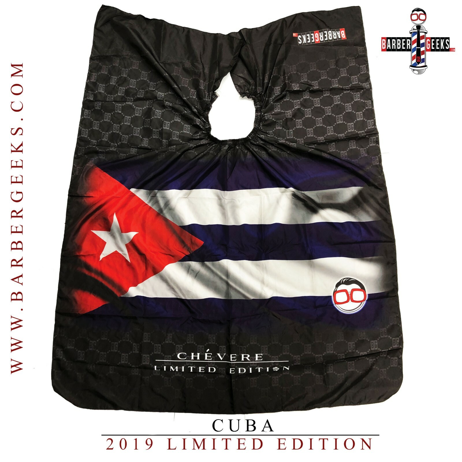 BarberGeeks Professional Flag Barber Cape limited edition cutting cape