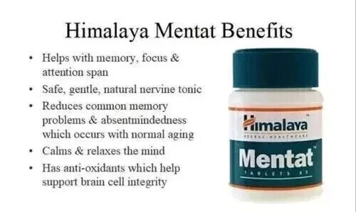 🌿 Himalaya Mentat Tablets, Pack of 10 x 60 Tablets | Memory Support |Free Ship