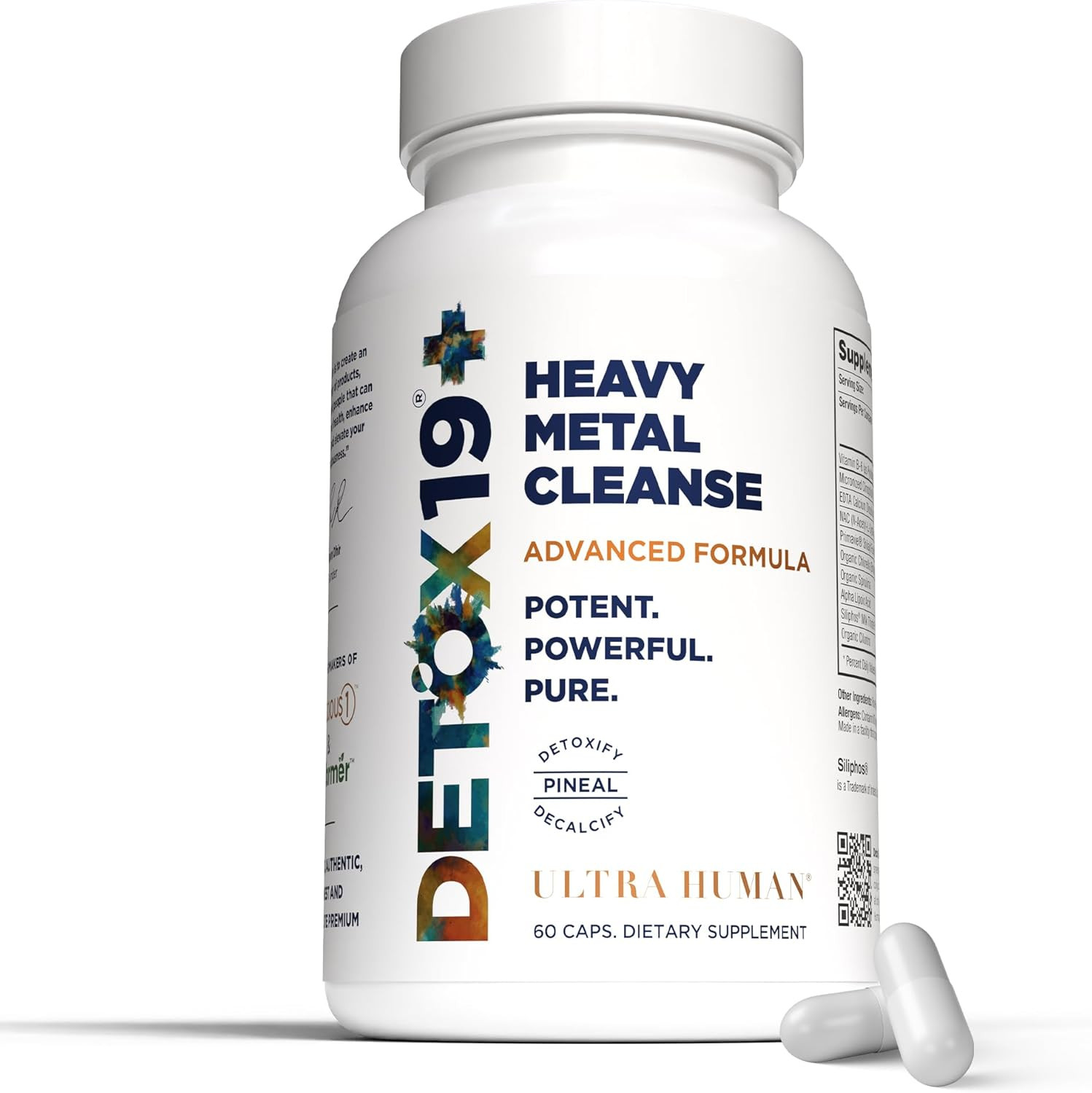Ultra Human Detox19+ Zeolite Shilajit NAC Chlorella Spirulina 60 Caps “PREMIUM”